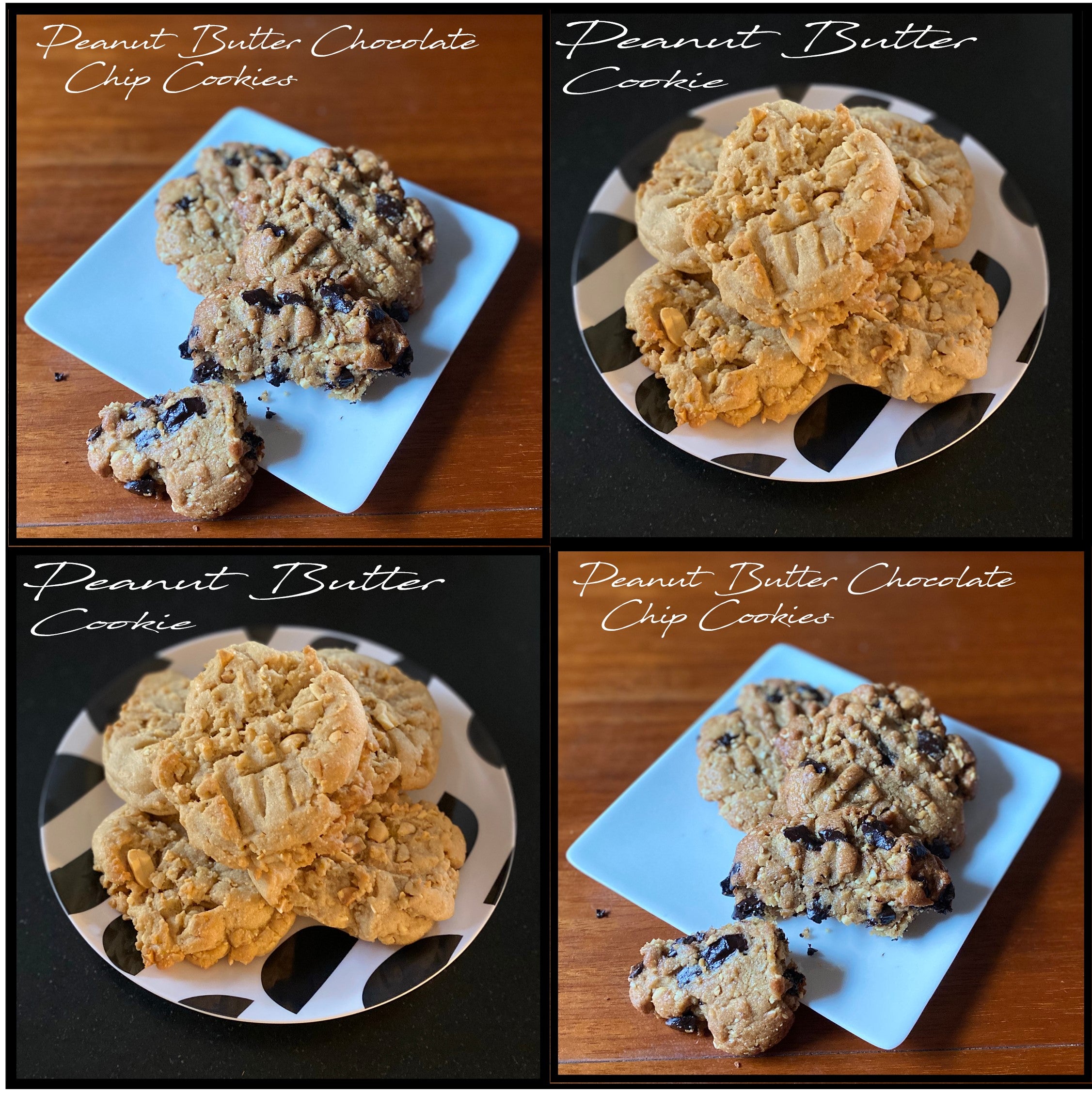 Collage of  peanut butter lovers collection, Nutty Peanut Butter and Peanut Butter Chocolate Chip